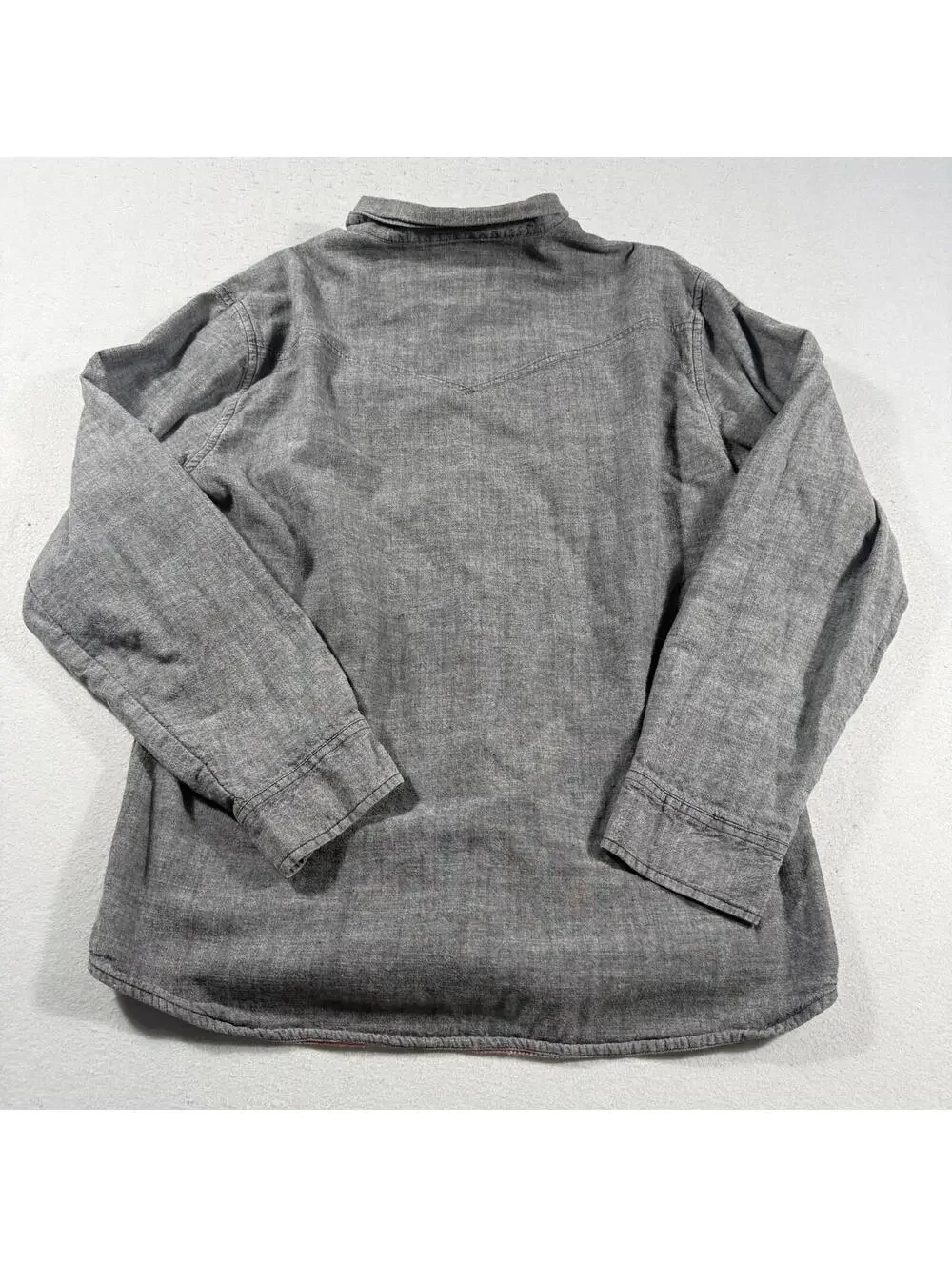 Levi's Jacket Mens XXL‎ Gray Lined Western Shirt Jacket Aztec Fleece Snap Front